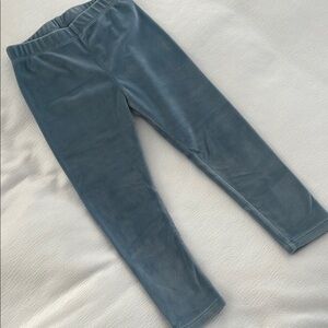 Mayoral Steel Blue Velvet Leggings